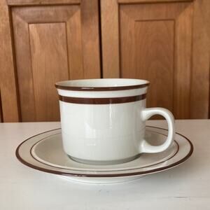 Vintage Elegance Collection “Bavarian Brown” Teacup & Saucer, Service for 1